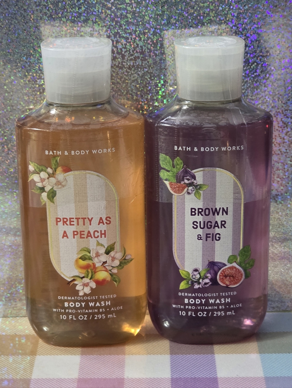 Bath & Body Works Pretty As A Peach & Brown Sugar & Fig Body Wash Set NEW Rare